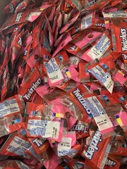 Twizzlers Cherry Nibs 3 Pound Box Fun Size Mini Treat Size Purim Kosher Candy