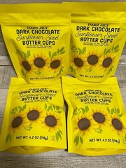 Trader Joes Dark Chocolate Sunflower Seed Butter Cups 4.2oz (4 Pack)