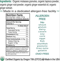 St. Claire’s Organic Herbal Pastilles Ginger, 1.5 oz Tin, Pack of 3