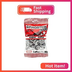 3 Bags x 50g of Dragster 3000 Super Salta – Original – Swedish – Salty Licorice