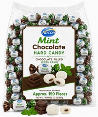 Arcor Chocolate Filled Mints, Individually Wrapped, Bulk Hard Candy (2 Pounds)