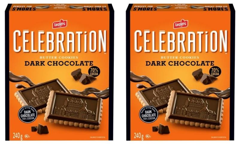 Celebration Butter Cookies with Dark Chocolate, 240g (2 Pack)
