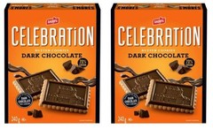 Celebration Butter Cookies with Dark Chocolate, 240g (2 Pack)