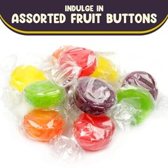Assorted Fruit Flavored Buttons Discs, Bulk Nostalgia Hard Candy (5 Pounds) Sale