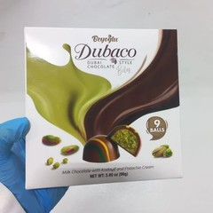 Luxury Dubai Style Pistachio & Kadaif Filled Pralines – 9 Piece Gift Box -3.49oz