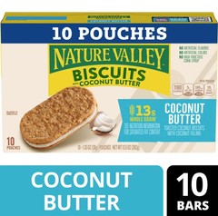 Nature Valley Biscuit Sandwiches, Coconut Butter, Snack Bars, 10 Bars, 13.5 oz