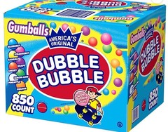 New Dubble Bubble Bubble Gum Balls 1 Inch Gumballs 850 count 15 lbs Bulk Vending