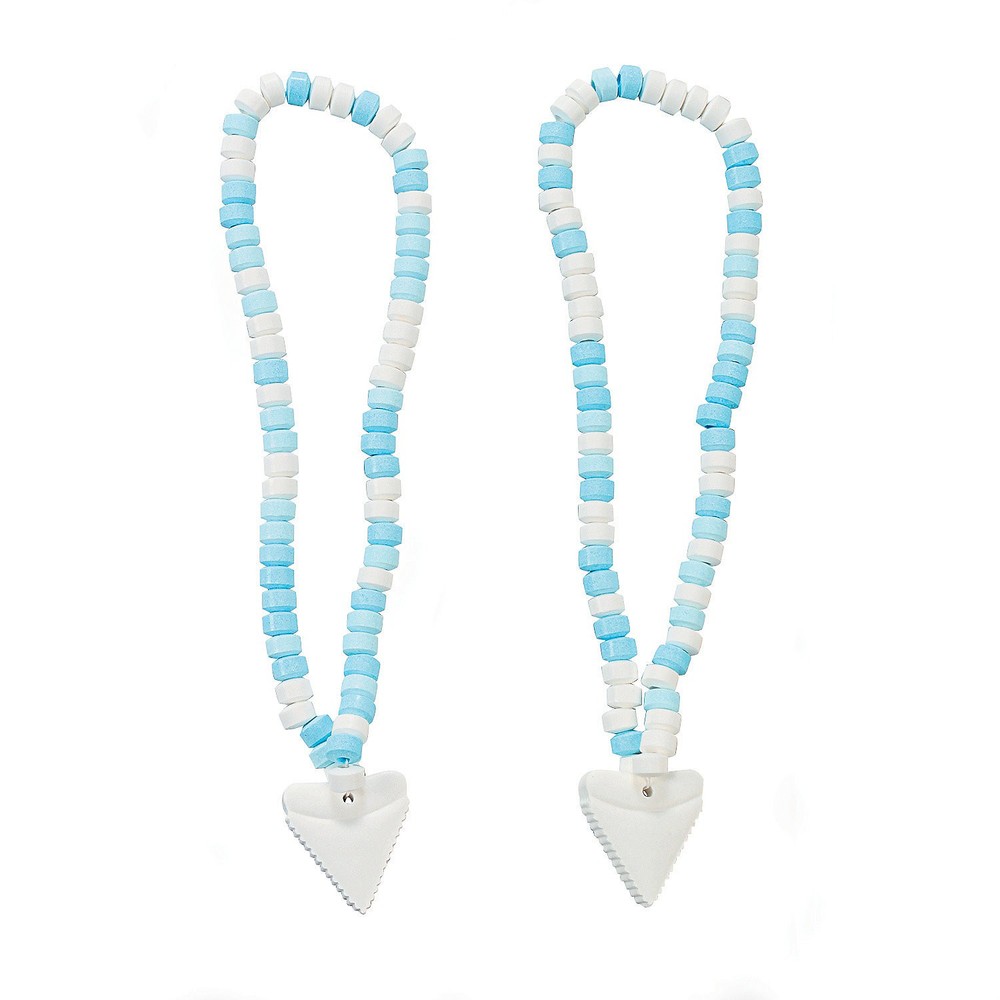 Shark Attack Hard Candy Necklaces, Candy -12 Pieces