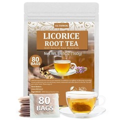 Premium 80 Licorice Root Tea Bags, Made with 100% High 80 Count (Pack of 1)