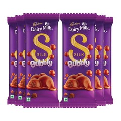 Cadbury Dairy Milk Silk Bubbly Milk Chocolate Bar 112g (pack of 6)