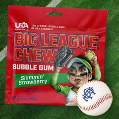 Big League Chew Bubble Gum Strawberry Tray n(Pack of 12 )