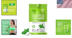 Low-Calorie Xylitol Chewing Gum with Erythritol – , Gluten-Free (50 Count)