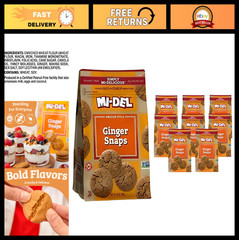 Crunchy Ginger Snaps Cookies – Real Ginger, Non-GMO, 0g Trans Fat, Healthy Treat