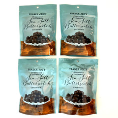 4 Packs Trader Joe’s Chocolate Covered Sea Salt Butterscotch Caramels 7 oz Each