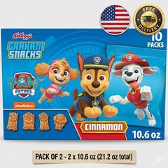 Kellogg’s Cinnamon Graham Snacks 10 Count Pack of 3 Lunch Kids Snack Crackers Bu