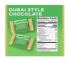 Russell Stover Dubai Style Milk Chocolate with Pistachio Butter Premium Candy