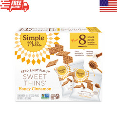 Simple Mills Honey Cinnamon Sweet Thins Snack Packs Seed & Nut Flour 8 Pack 0.8