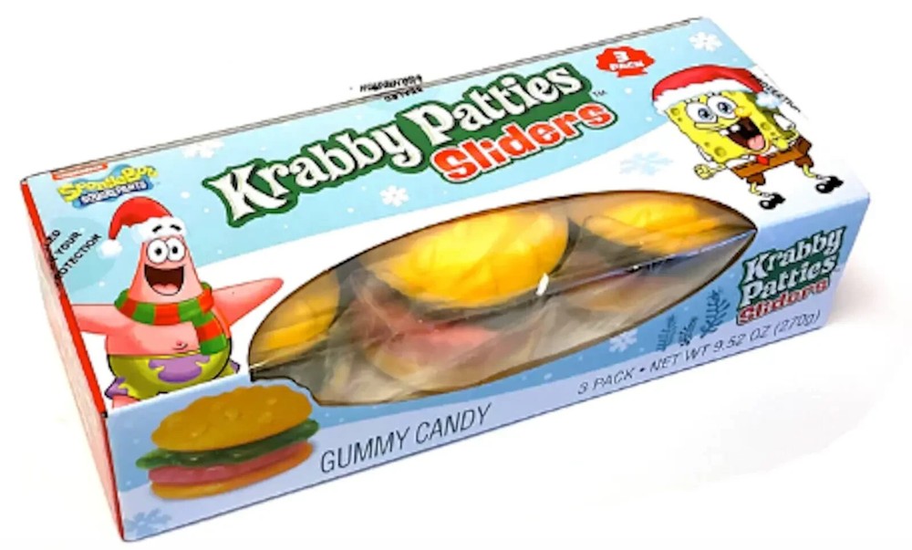 SpongeBob SquarePants 3 Pack Giant Krabby Patties Sliders Gummy Candy 9.52 Oz