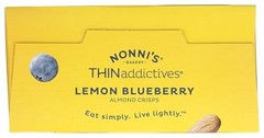 Almond Thins 4oz Lemon Blueberry Crunchy Crisps Kosher Vegetarian Snack Box