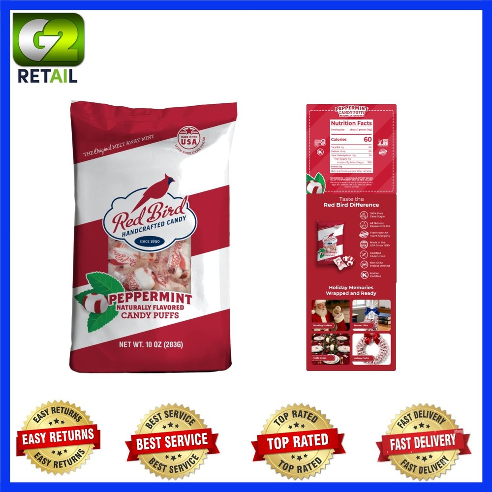 Melt-in-Your-Mouth Peppermint Mints – 10 oz Gluten-Free and Allergens-Free