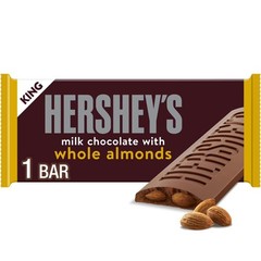 King Size Milk Chocolate Candy Bar with Whole Almonds, 2.6 oz