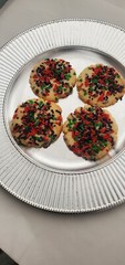 2 Dozen Home Baked Shortbread with Colorful Sprinkles Cookies