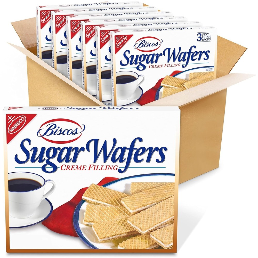 6-Pack Biscos Creme Filled Sugar Wafer Cookies, 8.5 Ounce Boxes