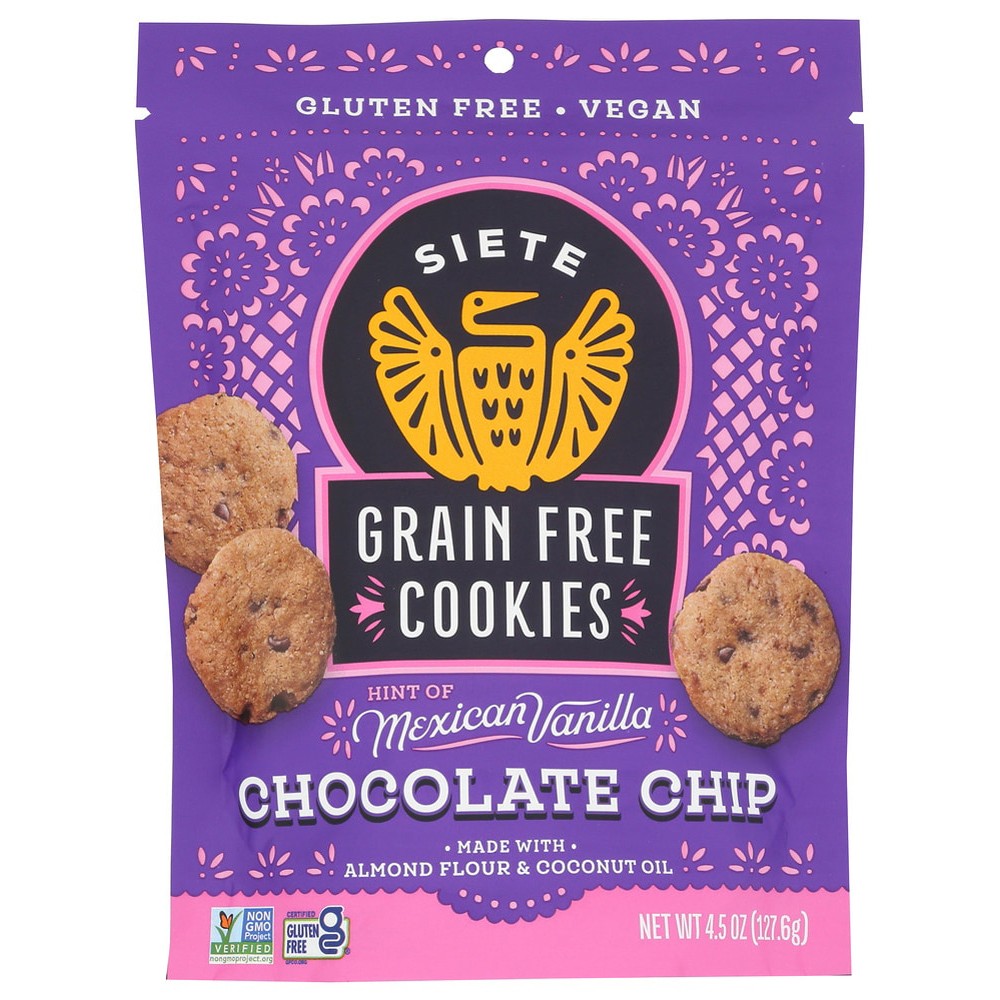 Grain Free Cookies, Chocolate Chip, 4.5 oz, (127.6 g)