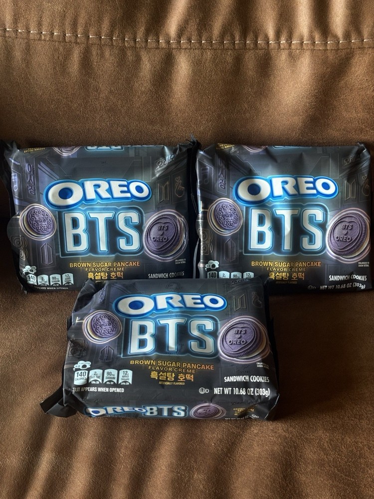 3 BOXES – BTS Oreo Limited Edition Brown Sugar Pancake Sandwich Cookies 10.68 oz