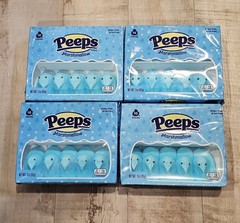 Peeps Marshmallow Chicks Blue 4 Pack Fast Shipping New Easter Candy
