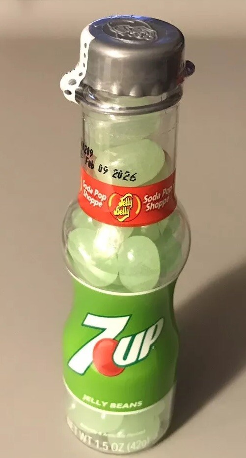 Jelly Belly Soda Pop Shoppe 7 UP Bottle Jelly Beans 1.5 oz Best By 2/9/2026