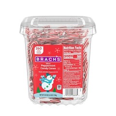 Mini Candy Canes Tub 260 Count Sweet Peppermint Holiday Treats for Sharing