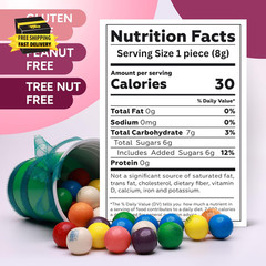 Chewing Bubble Gum for Kids – 1 Inch Large Gumballs – 3.5 OZ Gum Balls – Assorte