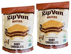 2-PACK Rip Van Dark Chocolate Creme Filled Wafers, Low Sugar 24 packets per bag