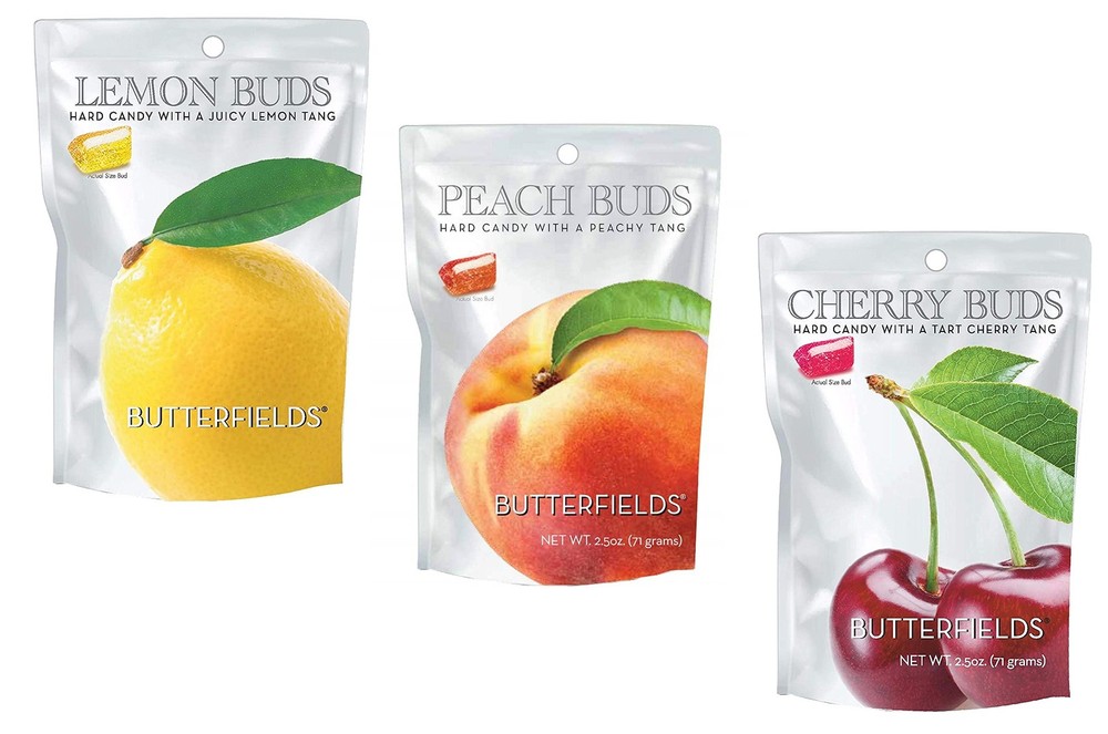 Hard Candy Gourmet Peach Cherry Lemon 2.5 oz. 3-Pack Gluten Free Pure Cane Sugar