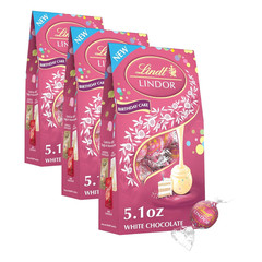 Lindt LINDOR Birthday Cake White Chocolate Truffles, White Chocolate Candy with
