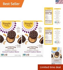 Guilt-Free Cocoa Cashew Crème Sandwich Cookies – , Gluten-Free Pack of 2