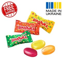 ROSHEN Ukrainian Sweets Lollipop Caramel Candy “Shipuchka” Lime Cola Orange