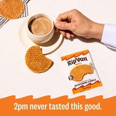 Luxuriously Chewy Dutch Caramel & Vanilla Stroopwafels – Healthy Snack 12 Pack