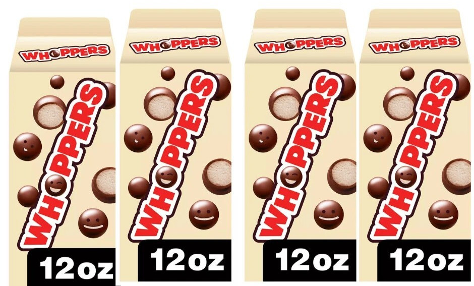 Whoppers Malted Milk Balls Candy- Large 12 oz each {4 BOXES}
