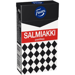 4 Boxes x 40g Salmiakki Original Finnish Salty Liquorice Salmiak Pastilles