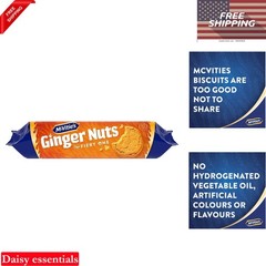 McVitie’s Ginger Nut Biscuits 4 Pack 8.8 Ounce Vegetarian Snack Cookies