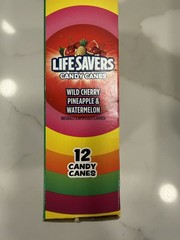 3 x Life Savers Christmas Candy Canes | 36 Total WildCherry Pineapple Watermelon