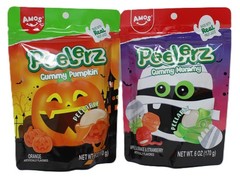 x2 Amos Peelerz Halloween Gummy Pumpkin & Mummy Peelable Orange Apple Strawberry