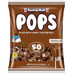 Tootsie Pops Chocolate Flavored Lollipops with Chocolatey Center 50 Count