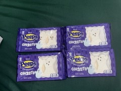 4 Packs Peeps Marshmallow Ghost Candy 3 Ghosts/Box Halloween Candy Exp. 06/2026