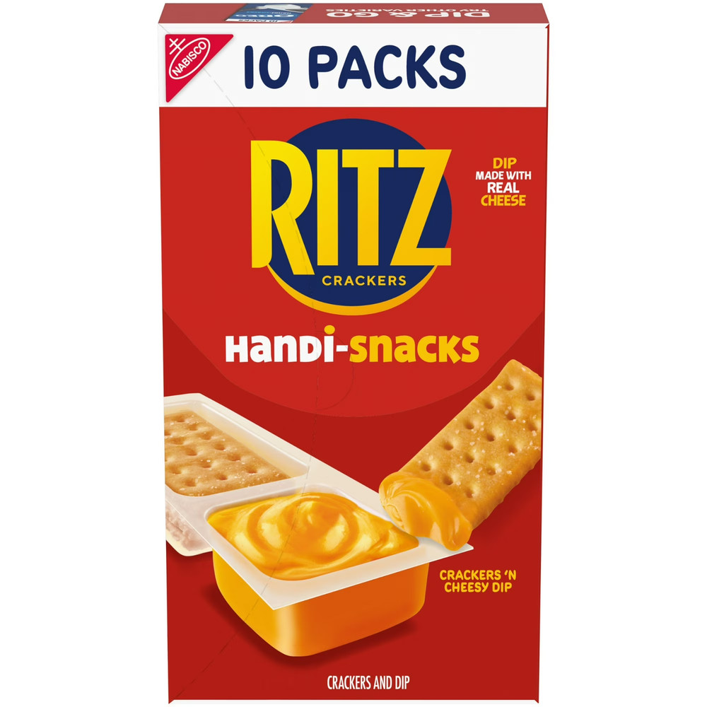 Handi-Snacks RITZ Crackers ‘N Cheesy Dip Snack Packs, 10 Snack Packs