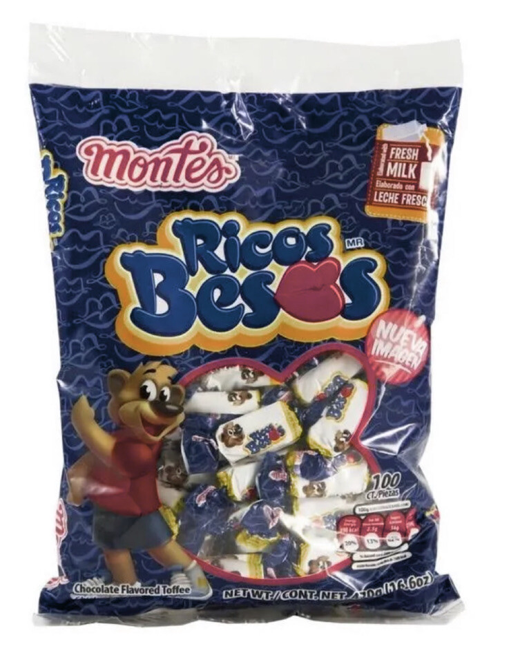 Bag Of 100 PCs Montes Besos Mexican Candy