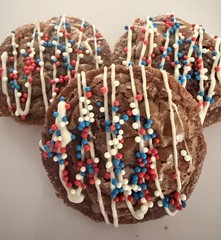 Chocolate Fudge Chewy Brownie Cookies With Drizzle Icing (18 Cookies)
