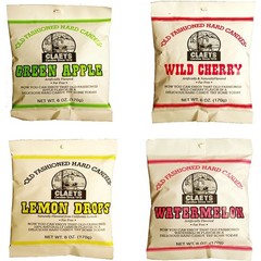 Claeys Old Fashioned Hard Candy – Variety 4 Pack – 6 Ounce (Pack of 4), Green